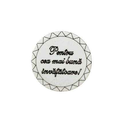 Medalie, Pentru ce mai buna invatatoare, 6/6, alb