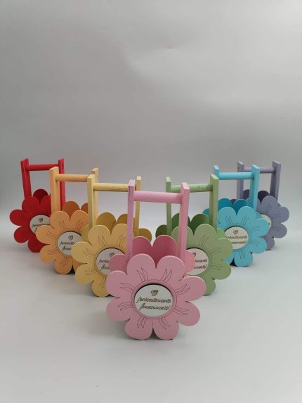 Set 30 flori pe cub cu bara