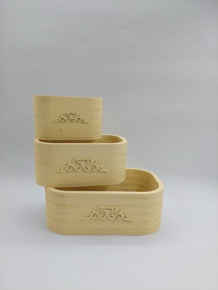 Set cos oval cu broderie