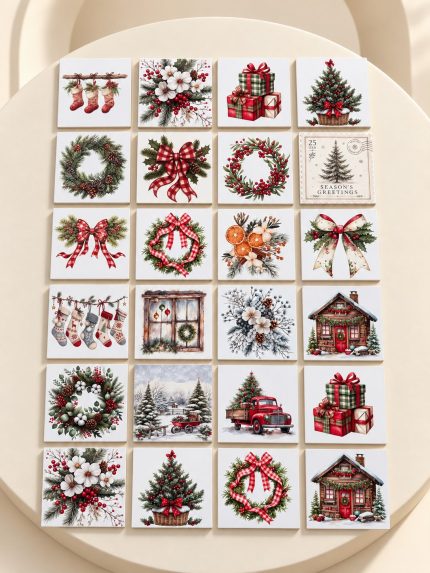 Set 24 ecusoane patrate,iarna